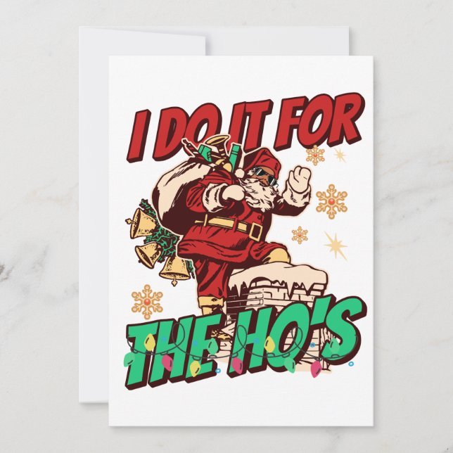 African American Black Santa Claus Christmas Funny Holiday Card (Front)