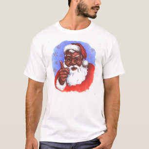 African American Black Santa Claus Christmas T-Shirt