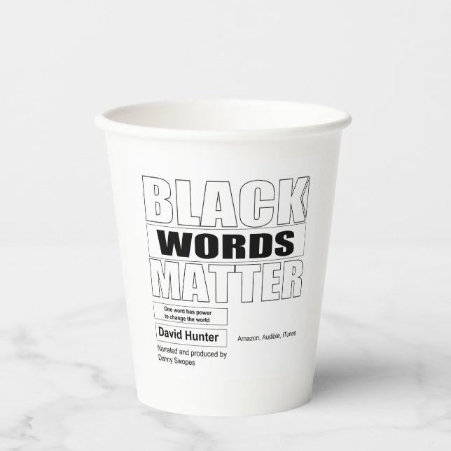 African American Black words matter Paper Cups (Front)