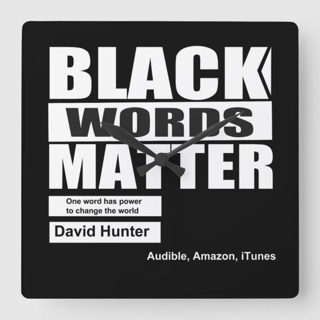 African American Black words matter Square Wall Clock (Front)