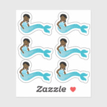 African American Blue Mermaid