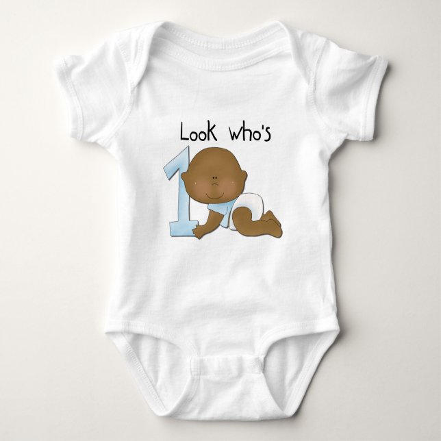 African American Boy 1st Birthday Tshirts and Gift (Front)