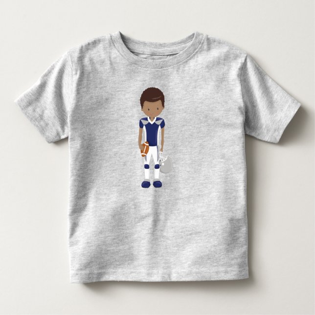 African American Boy, American Football, Rugby Toddler T-Shirt (Front)