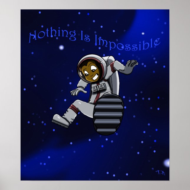 African American Boy Astronaut Poster (Front)