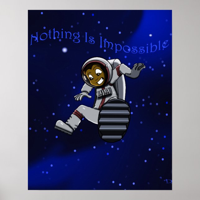 African American Boy Astronaut Poster (Front)