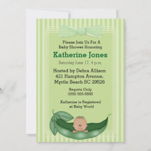African American  Boy Baby Shower Invites