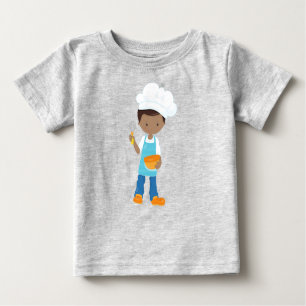 African American Boy, Baking, Baker, Pastry Chef Baby T-Shirt