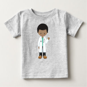African American Boy, Doctor, Lab Coat, Medicine Baby T-Shirt