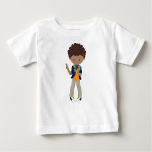 African American Boy, Rock Boy, Band Singer, Music Baby T-Shirt