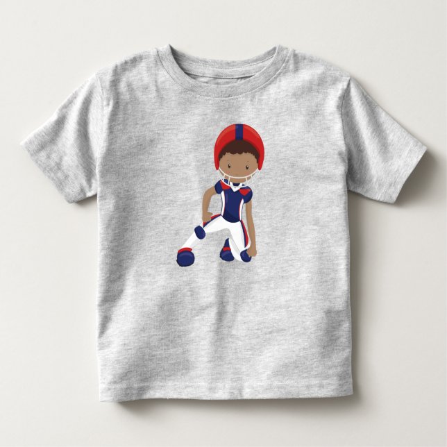African American Boy, Rugby Player, Team Sport Toddler T-Shirt (Front)