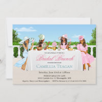 African American Bridal Brunch Party Invitation