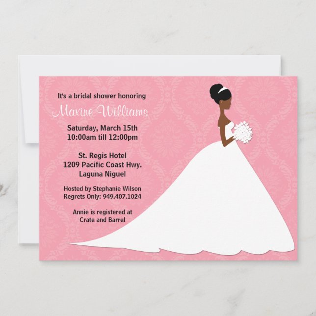 African American Bridal Shower Invitation (Front)