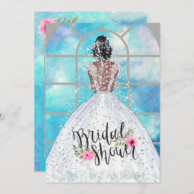 African American Bridal Shower Invitation (Front/Back)