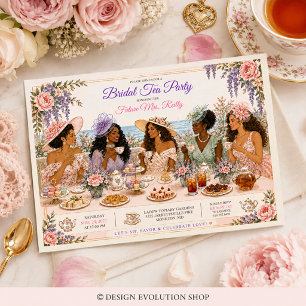 African American Bridal Tea Party Invitation