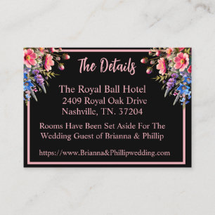 African-American Bride and Groom Moonlight Enclosure Card