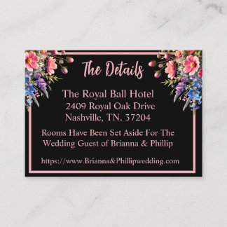 African-American Bride and Groom Moonlight Enclosure Card