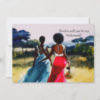 African American Bridesmaid Proposal