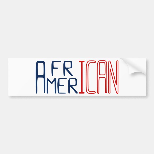 African American Bumper Sticker (Front)