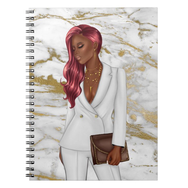 African-American CEO Boss Woman Notebook (Front)