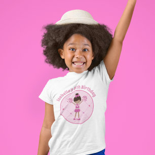 African American Cheerleader Girls Birthday Party Toddler T-Shirt