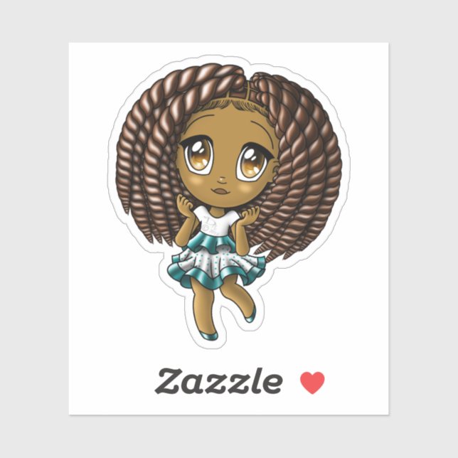 African American Chibi Girl (Sheet)