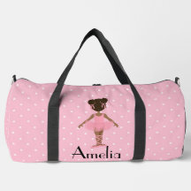 African American Child Ballerina Duffel Bag