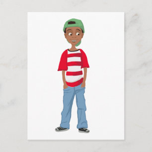 African American Children character design Postcard