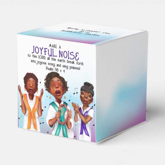 African American Choir Favour Box (Back Side)