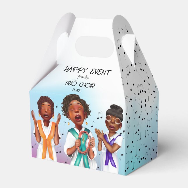 African American Choir Favour Box (Front Side)