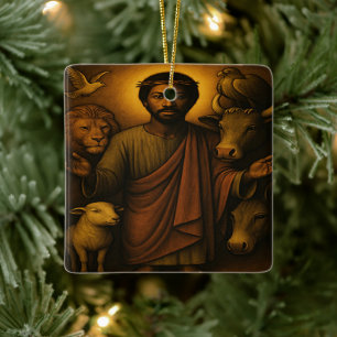 African American Christian Art Ornament