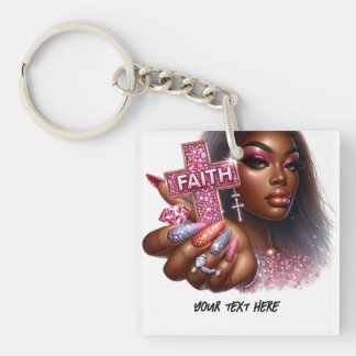 African American Christian “Faith” Inspirational Key Ring