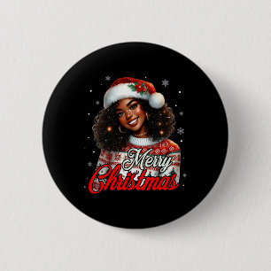 African American Christmas African Black Women Mum 6 Cm Round Badge