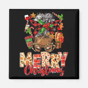 African American Christmas African Black Xmas Mom Magnet