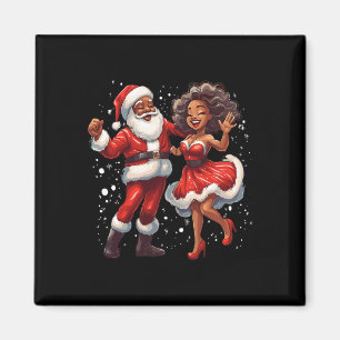 African American Christmas African Santa Mrs Claus Magnet