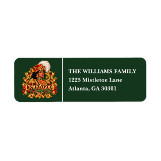 African American Christmas Black Woman Nutcracker Return Address Label