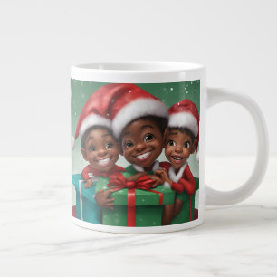 African American Christmas Elf Speciality Mug