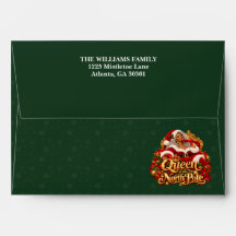 African American Christmas Envelope Mrs Claus