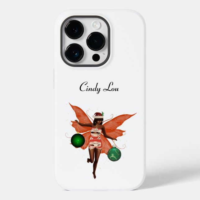 African American Christmas Fairy Cell Phone Case (Back)