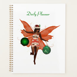 African American Christmas Fairy Daily Planner