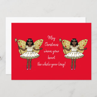 African American Christmas Fairy Invitation