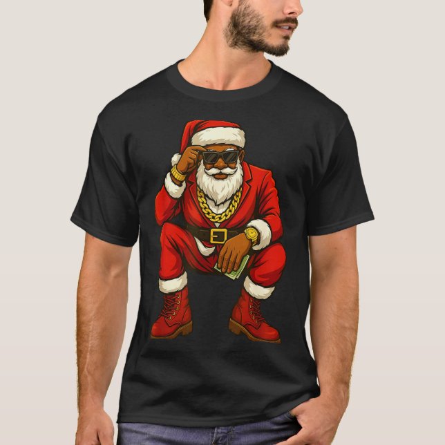 African American Christmas Funny African American  T-Shirt (Front)