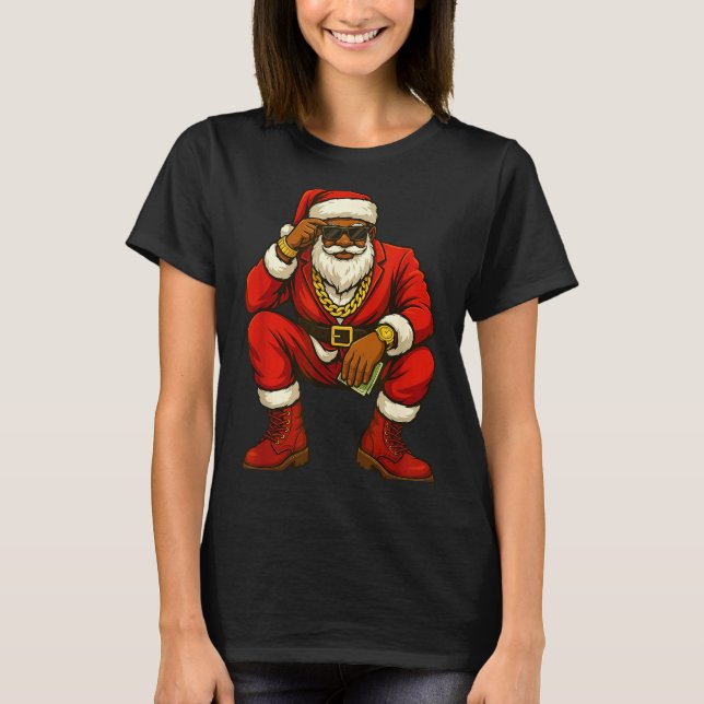 African American Christmas Funny African American  T-Shirt (Front)