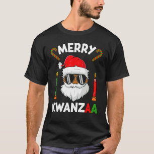 African American Christmas Merry Kwanzaa Santa Cl T-Shirt