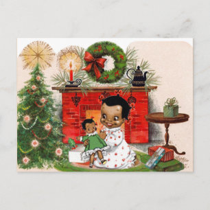African American Christmas Postcard