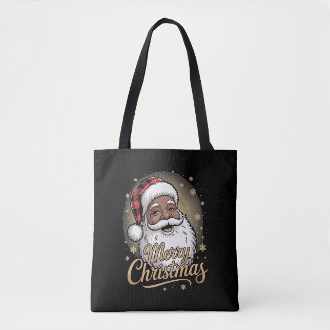 African American Christmas Pyjamas Santa Claus  Tote Bag (Front)