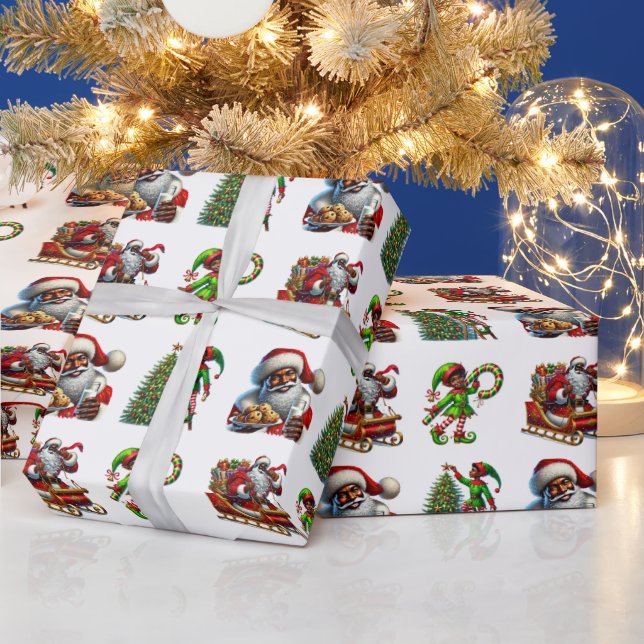 African American Christmas Wrapping Paper (Holidays)