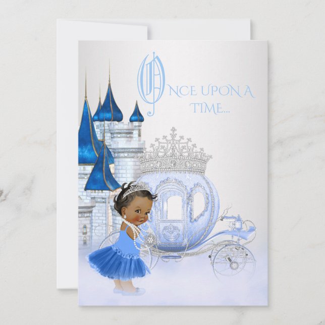 African American Cinderella Princess Birthday Invitation (Front)
