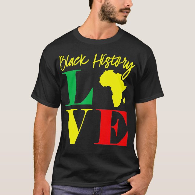 African American Clothing Gift Men Women Black His T-Shirt (Front)