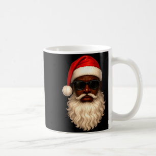 African American Cool Santa Claus Christmas Pajama Coffee Mug