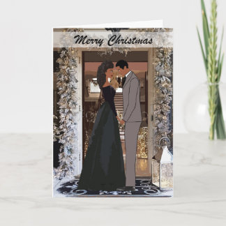 African American Couple Christmas Card